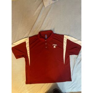 NCAA Men's‎ WSU Cougars Golf Polo Shirt Red XL Short Sleeve Casual